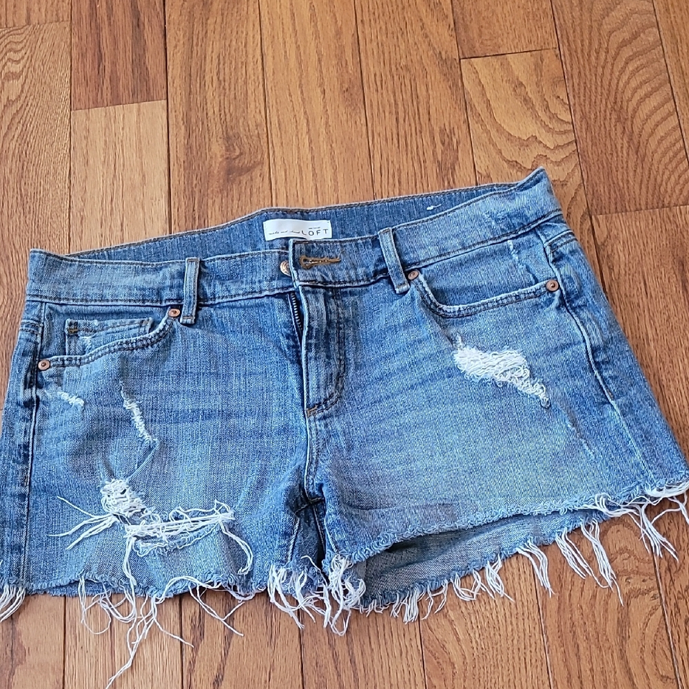 Loft Distressed Denim Shorts